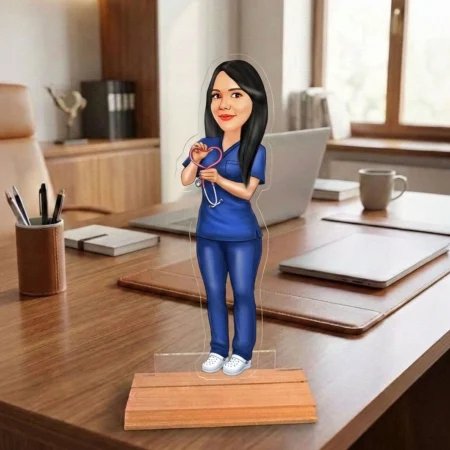 Statuetă caricatură cu detalii pictate manual, unul dintre modelele disponibile